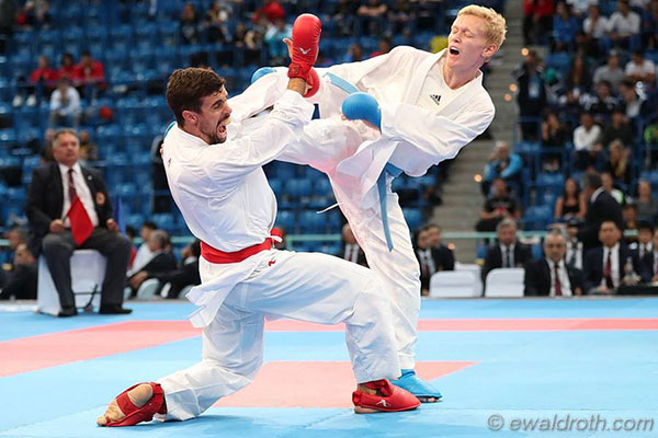 Platz 7 für Thomas Kaserer beim Karate1 in Halle
