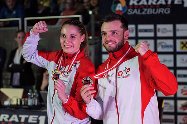 2019-03-03 Karate1-SeriesA Salzburg 2x Gold Alisa-Buchinger Stefan-Pokorny